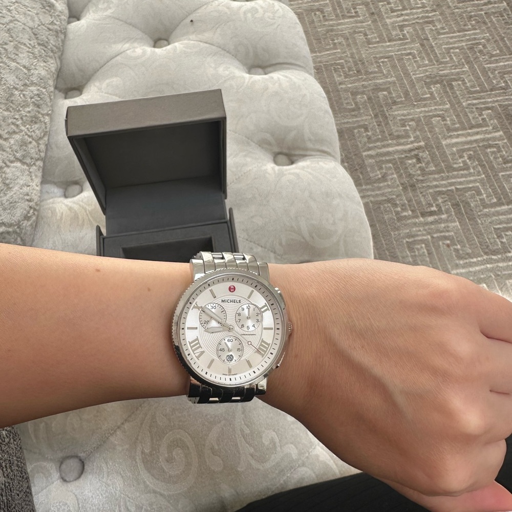 Michele Sport Sail Large Chronograph Ladies Watch.
